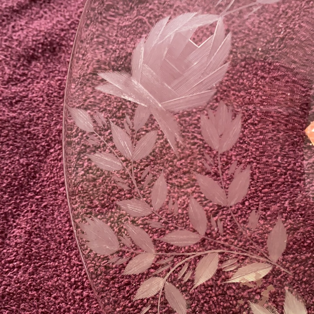 Depression Glass Serving Plate - Vintage - Picture 5 of 5